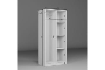 Olera Garderobsskåp 80x180 cm - Vit - Förvaring - Garderober & garderobssystem - Garderobsskåp