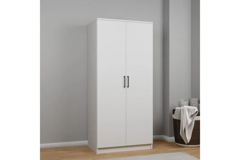 Olera Garderobsskåp 80x180 cm - Vit - Förvaring - Garderober & garderobssystem - Garderobsskåp