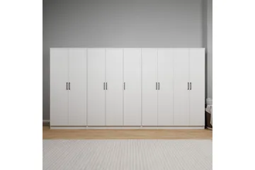 Olera Hörngarderob 340x180 cm - Vit - Förvaring - Garderober & garderobssystem - Garderobsskåp