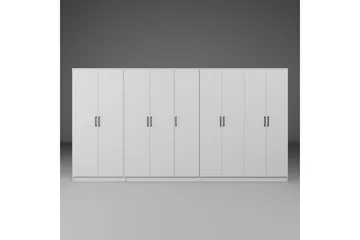 Olera Hörngarderob 340x180 cm - Vit - Förvaring - Garderober & garderobssystem - Garderobsskåp