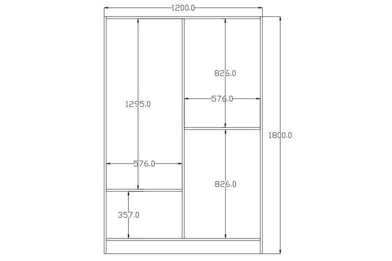 Omrin Garderob 120x180 cm - Matt Vit - Förvaring - Garderober & garderobssystem
