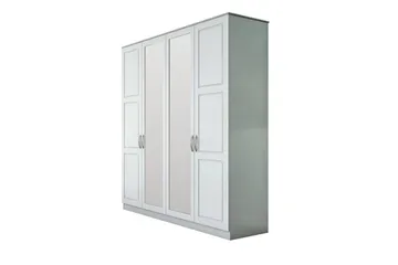 Orlenis Garderob 140x184 cm - Matt Vit - Förvaring - Garderober & garderobssystem