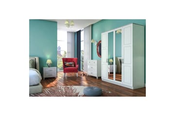 Orlenis Garderob 140x184 cm - Matt Vit - Förvaring - Garderober & garderobssystem