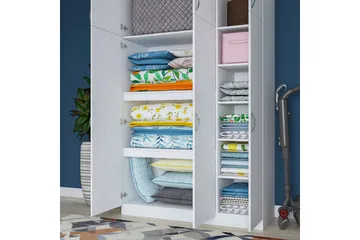 Ostin Garderob 6 Skåp 55x145 cm - Vit - Förvaring - Garderober & garderobssystem