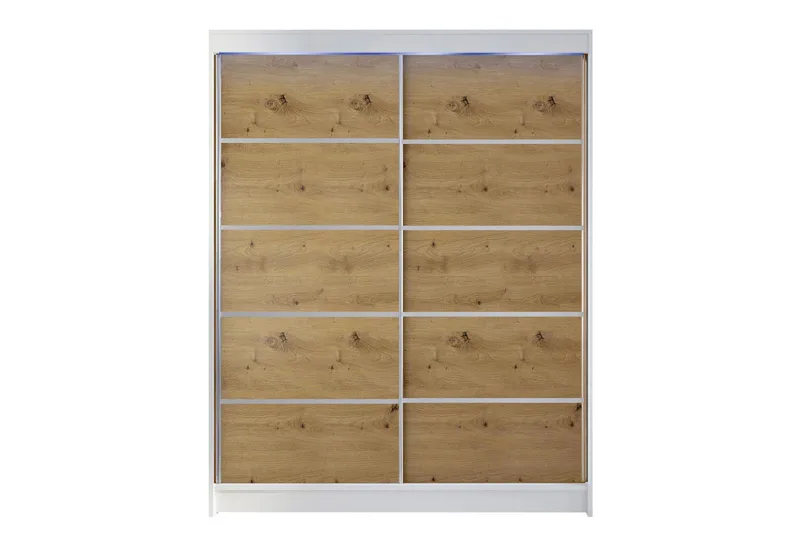 Pickering Garderob 150x200 cm, Vit/Brun