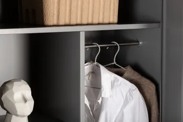 Piring Garderob 85x45x183 cm - Ljusgrå - Förvaring - Garderober & garderobssystem