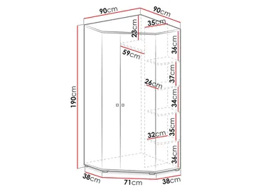 Planeta Garderob 90 cm - Förvaring - Garderober & garderobssystem