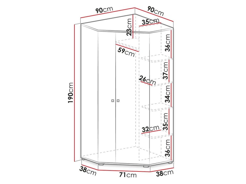 Planeta Garderob 90 cm - Förvaring - Garderober & garderobssystem