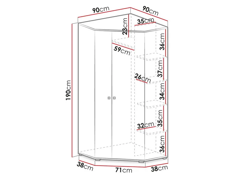 Planeta Garderob 90 cm - Förvaring - Garderober & garderobssystem - Garderobsskåp
