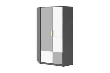 Pok Garderob 95x95x193 cm - Grå/Svart/Vit - Förvaring - Garderober & garderobssystem