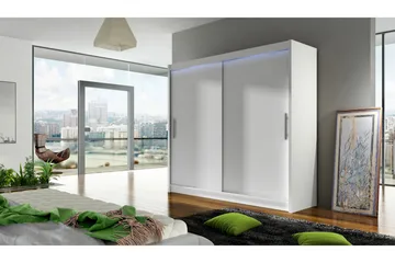 Prag Garderob 180x215 cm - Vit - Förvaring - Garderober & garderobssystem