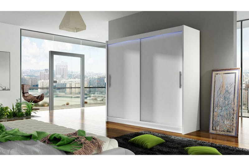 Prag Garderob 180x215 cm - Vit - Förvaring - Garderober & garderobssystem