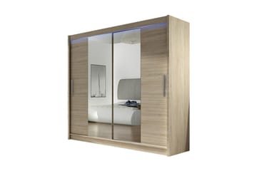 Prag Garderob 180x57x215 cm - Beige|Vit - Förvaring - Garderober & garderobssystem