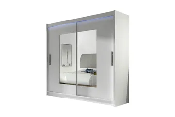 Prag Garderob 180x57x215 cm - Vit - Förvaring - Garderober & garderobssystem