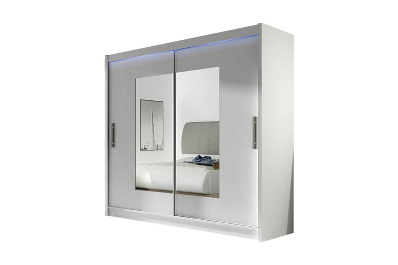 Prag Garderob 180x57x215 cm - Vit - Förvaring - Garderober & garderobssystem