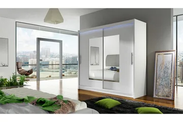 Prag Garderob 180x57x215 cm - Vit - Förvaring - Garderober & garderobssystem