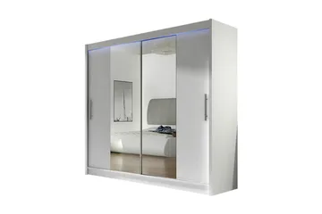Prag Garderob 180x57x215 cm - Vit - Förvaring - Garderober & garderobssystem