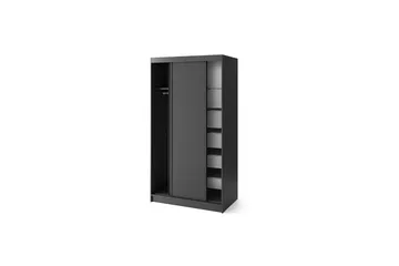 Prescco Garderob 120x220 cm - Svart - Förvaring - Garderober & garderobssystem