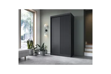 Prescco Garderob 120x220 cm - Svart - Förvaring - Garderober & garderobssystem