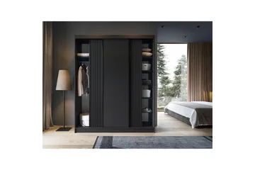 Prescco Garderob 120x220 cm - Svart - Förvaring - Garderober & garderobssystem