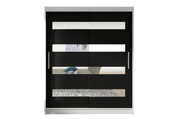 Presto Garderob 58x150 cm i Trä - Vit|Svart - Förvaring - Garderober & garderobssystem