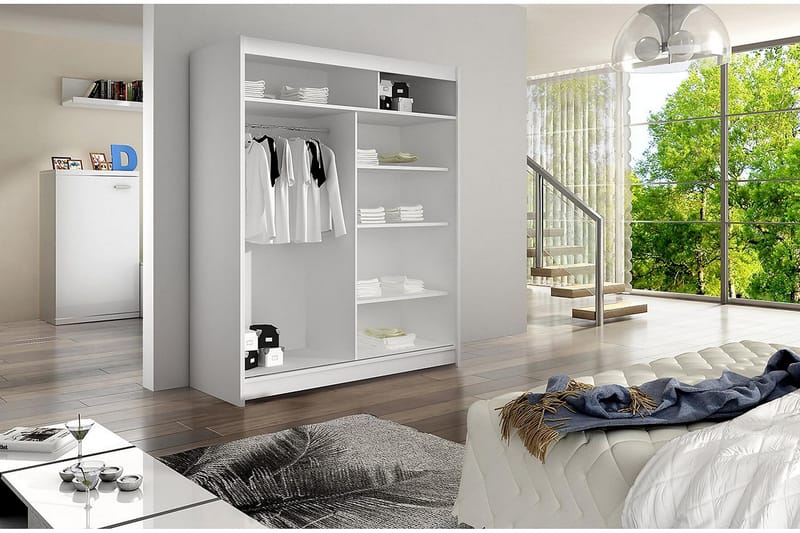 Presto Garderob 58x150 cm - Svart/Vit - Förvaring - Garderober & garderobssystem