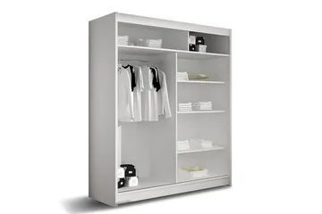 Presto Garderob 58x150 cm - Svart/Vit - Förvaring - Garderober & garderobssystem