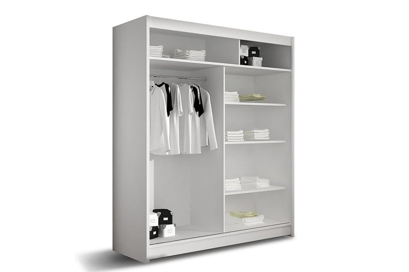 Presto Garderob 58x150 cm - Svart/Vit - Förvaring - Garderober & garderobssystem