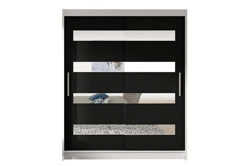 Presto Garderob 58x150 cm, Vit/Svart