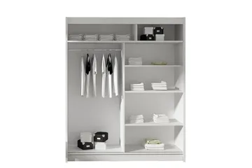 Presto Garderob 58x150 cm - Vit/Svart - Förvaring - Garderober & garderobssystem
