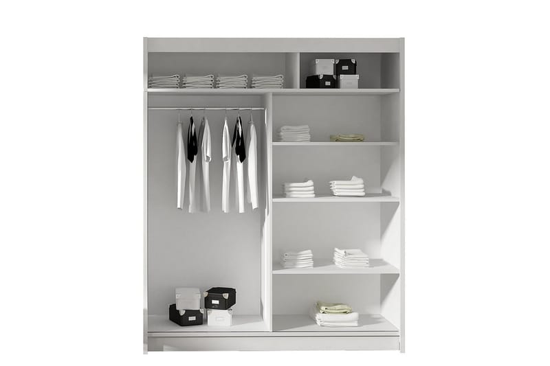 Presto Garderob 58x150 cm - Vit/Svart - Förvaring - Garderober & garderobssystem