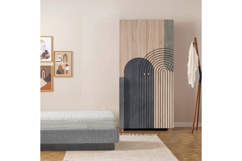 Selalesi Garderob 90x192 cm - Natur - Förvaring - Garderober & garderobssystem