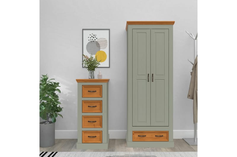 Selma Garderob 70x185 cm - Grön - Förvaring - Garderober & garderobssystem