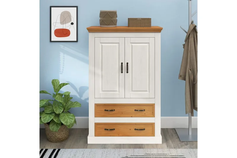 Selma Garderob 86x131 cm - Vit - Förvaring - Garderober & garderobssystem