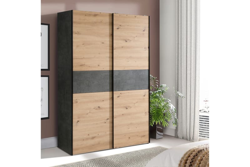 Shipts Garderob 62x120 cm - Ljus Natur/Grå - Förvaring - Garderober & garderobssystem