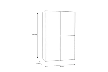 Shipts Garderob 62x120 cm - Vit - Förvaring - Garderober & garderobssystem