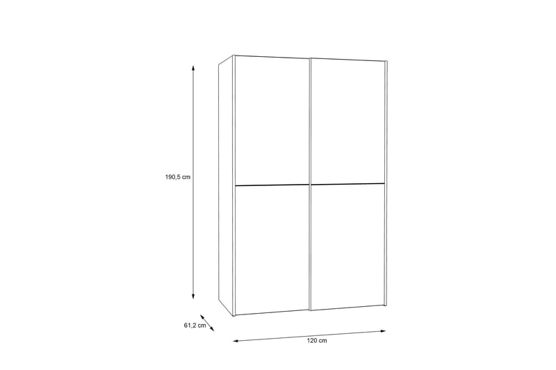 Shipts Garderob 62x120 cm - Vit - Förvaring - Garderober & garderobssystem