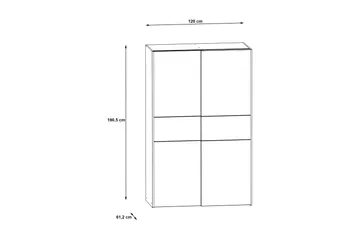 Shipts Garderob 62x120 cm - Vit/Brun - Förvaring - Garderober & garderobssystem