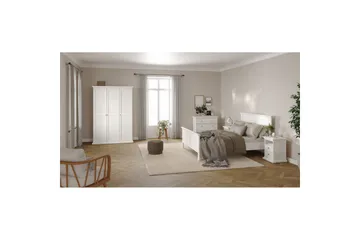 Shoiba Garderob 138,8x200,6 cm - Vit - Förvaring - Garderober & garderobssystem