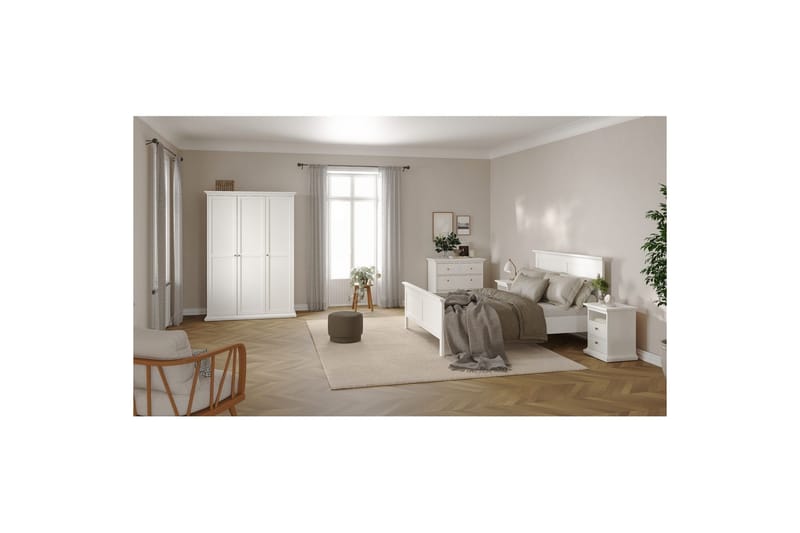 Shoiba Garderob 138,8x200,6 cm - Vit - Förvaring - Garderober & garderobssystem