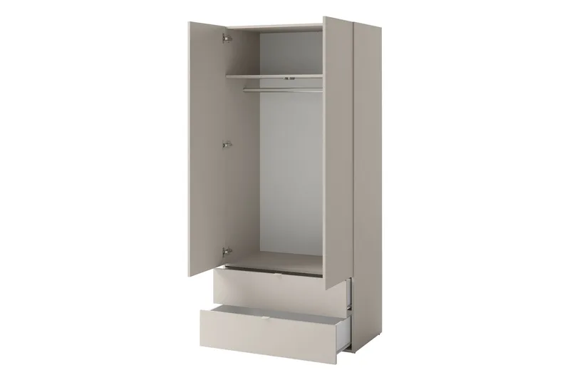 Sigmana Garderob 90x201 cm - Ljusgrå - Förvaring - Garderober & garderobssystem