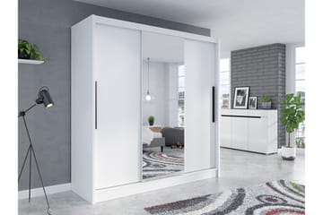 Skjutgarderob Bottorp med Spegel - Vit - Förvaring - Garderober & garderobssystem