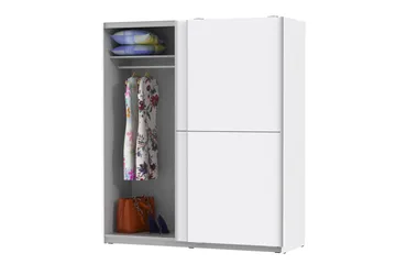 Slosser Garderob 170x191 cm - Extra Vit - Förvaring - Garderober & garderobssystem