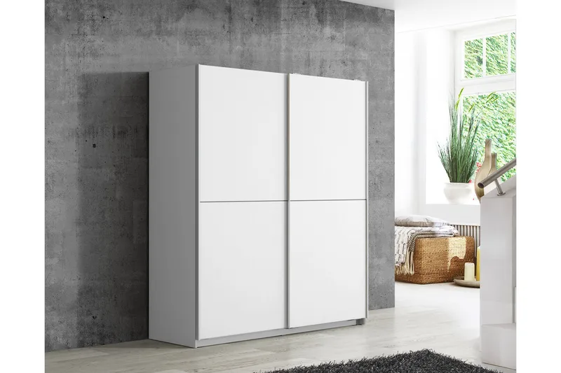 Slosser Garderob 170x191 cm - Extra Vit - Förvaring - Garderober & garderobssystem