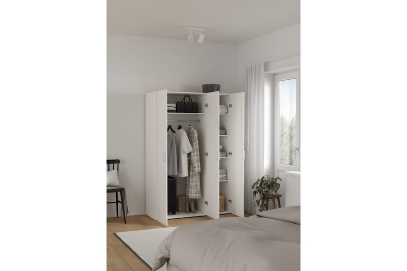 Space Garderob 116x175 cm - Vit - Förvaring - Garderober & garderobssystem