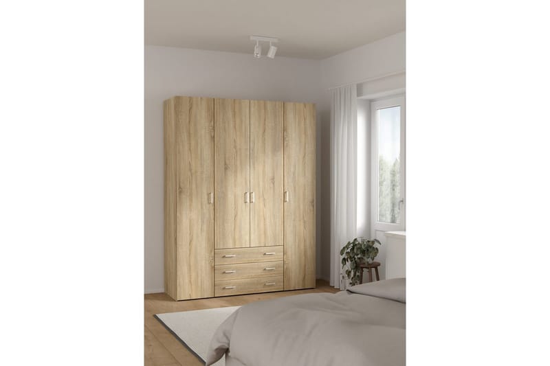 Space Garderob 154x200 cm - Natur - Förvaring - Garderober & garderobssystem