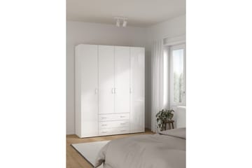 Space Garderob 154x200 cm - Vit - Förvaring - Garderober & garderobssystem