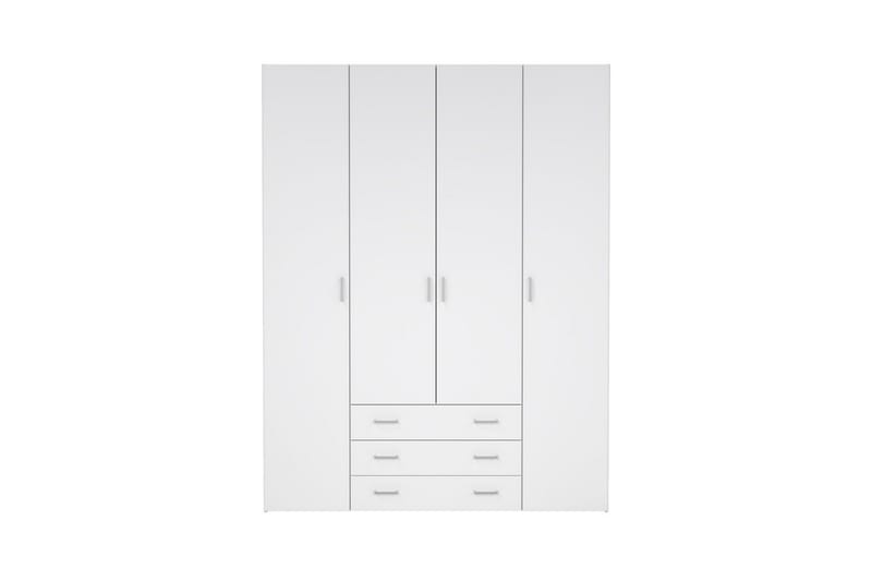 Space Garderob 154x200 cm - Vit - Förvaring - Garderober & garderobssystem