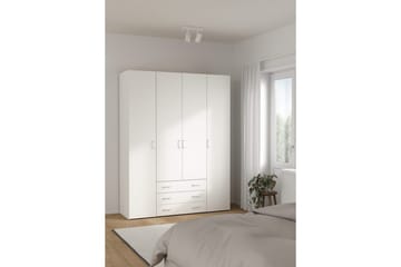 Space Garderob 154x200 cm - Vit - Förvaring - Garderober & garderobssystem