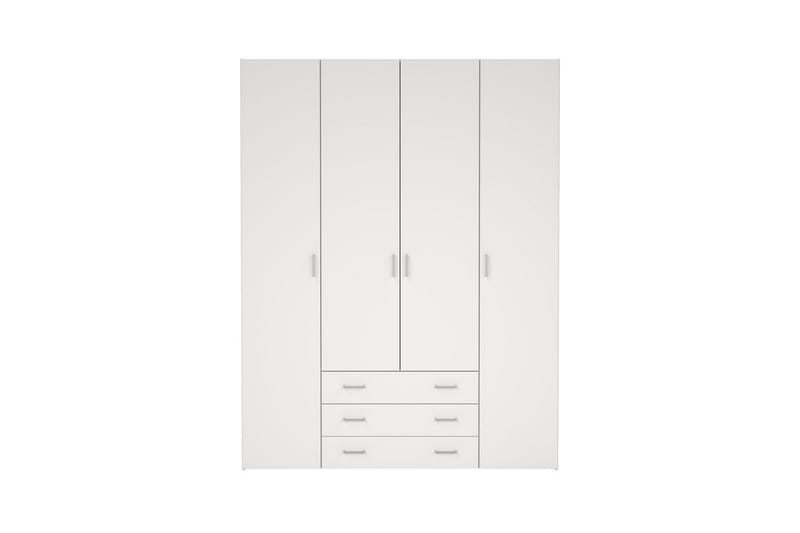 Space Garderob 154x200 cm - Vit - Förvaring - Garderober & garderobssystem